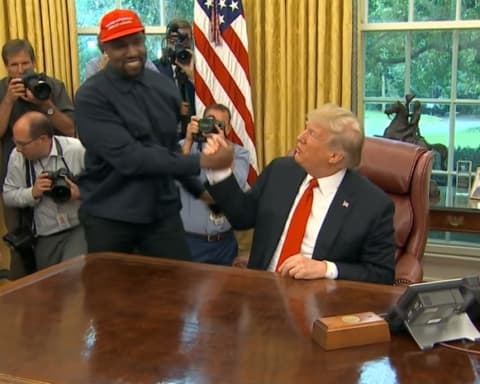 Watch Kanye West Meets Donald Trump in the Oval Office at White House
