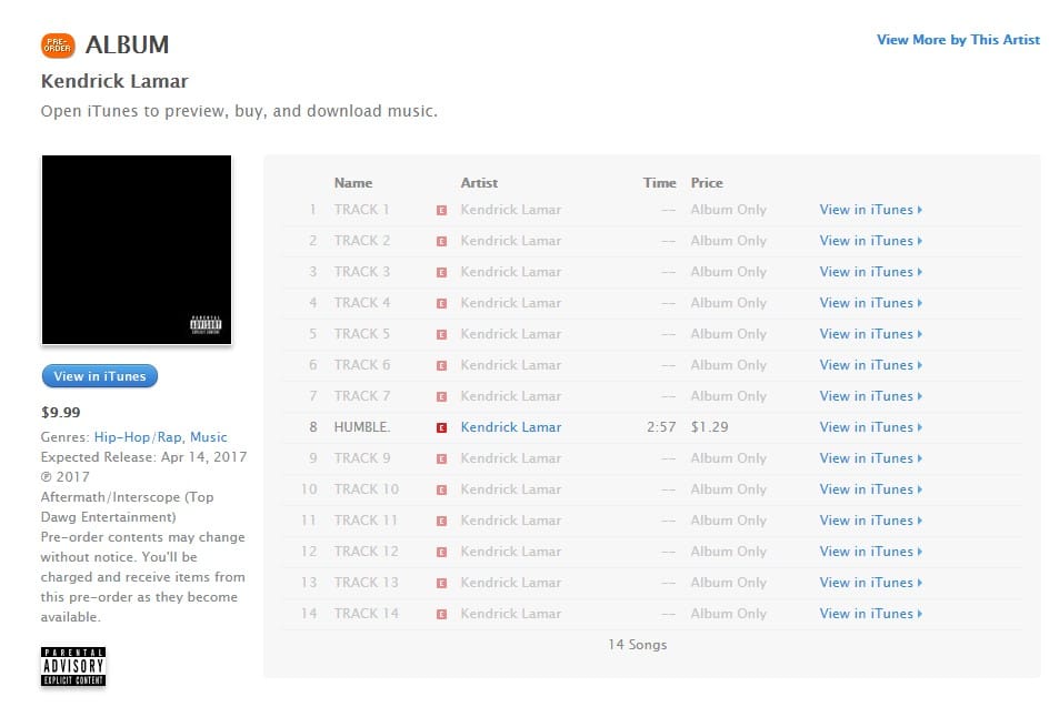 Kendrick Lamar will release his new album on April 14