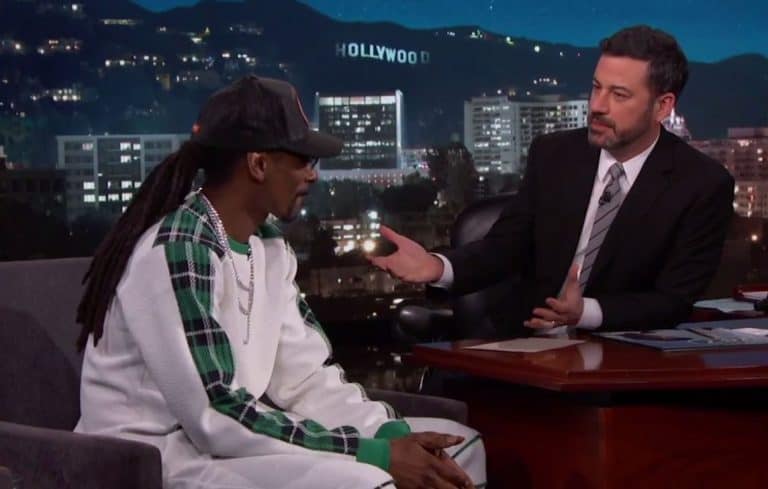 Watch Snoop Dogg Reveals his Top 3 Rappers of All Time; Performs Trash Bags on Jimmy Kimmel Live