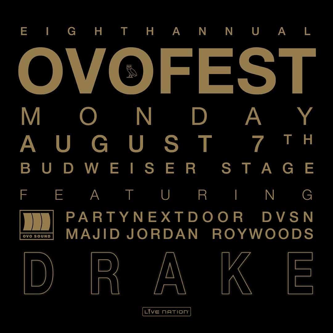 Drake Announces 8th Annual OVO Fest