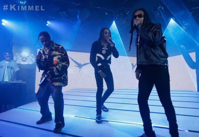 Watch Travis Scott, Quavo & Takeoff Perform Eye 2 Eye on Jimmy Kimmel Live