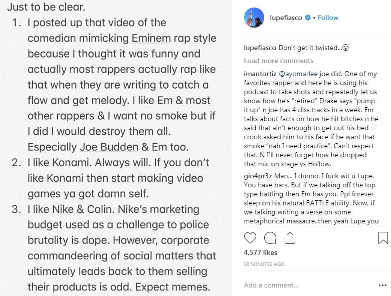 Lupe Fiasco Says He Would Destroy Eminem, Joe Budden & Other Rappers in a Rap Battle