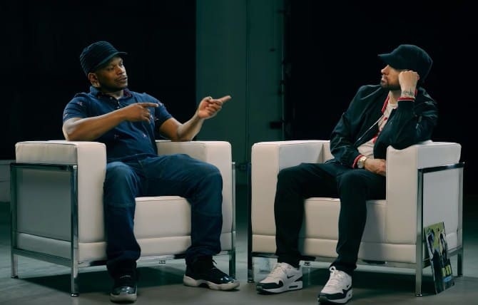 Watch Eminem Talks Joe Budden, Slaughterhouse, MGK & More in Interview with Sway Calloway (Part 2)