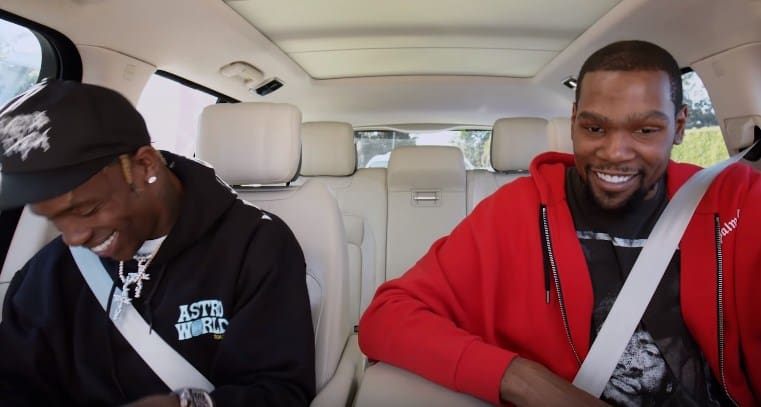 Watch Travis Scott & Kevin Durant Team Up For Carpool Karaoke