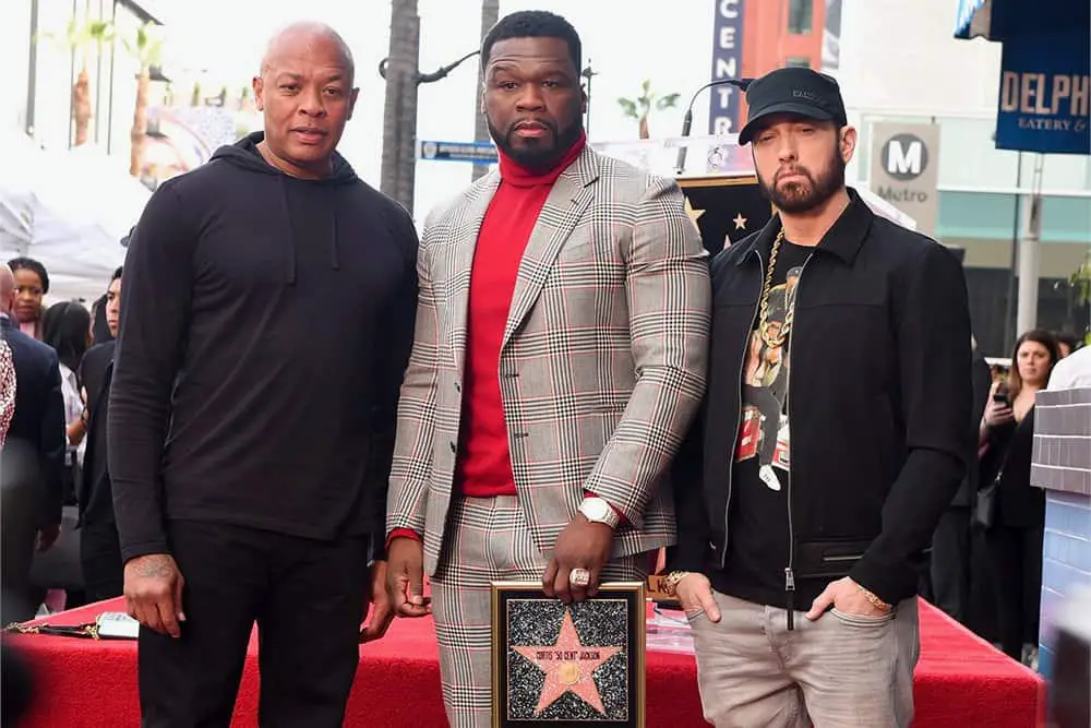 50 Cent's Hollywood Walk of Fame Ceremony Attended by Eminem & Dr. Dre