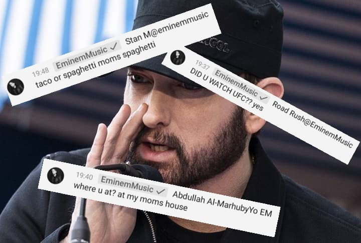Check Out Eminem's Live Chat QA with Fans on Youtube