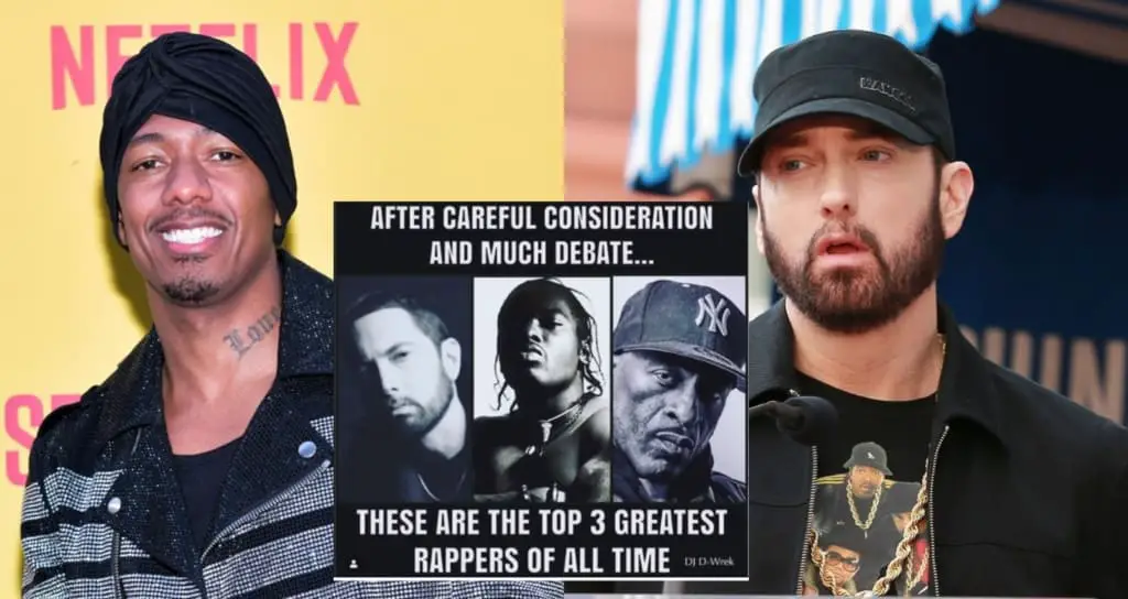 DJ D- Wreck, posted his Top 3 rappers, which included Eminem