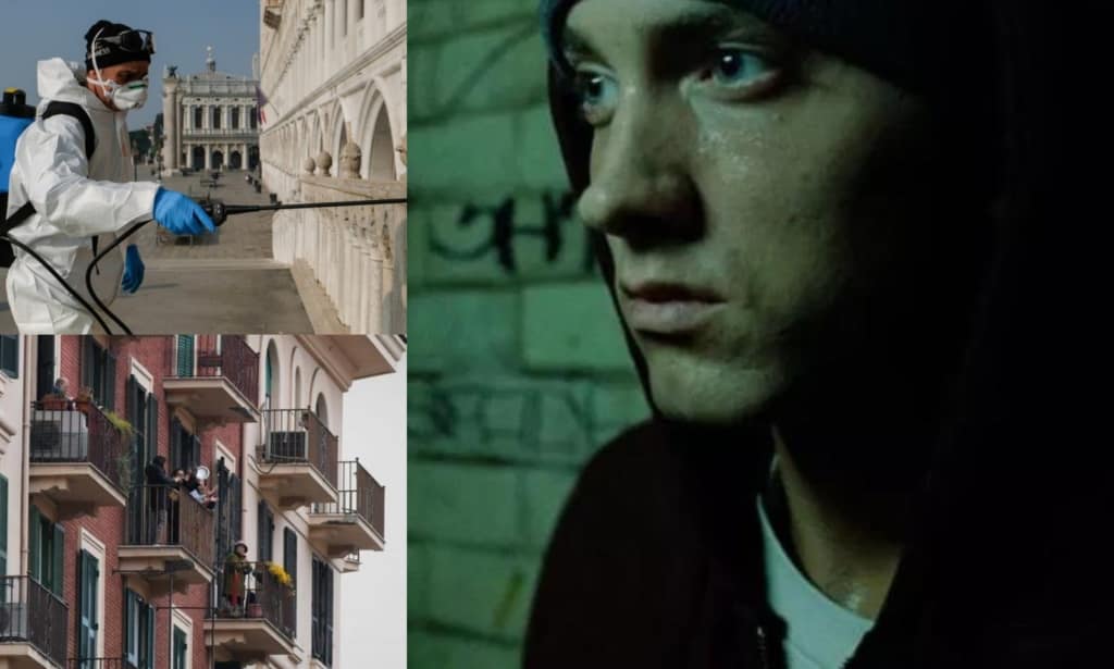 Watch An Italy Neighborhood Raps Eminem's Lose Yourself While on Corona Virus Lockdown