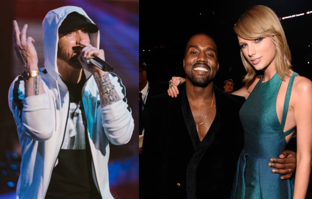 Watch Kanye West Tells Taylor Swift That He's Going Eminem Way on the song Famous