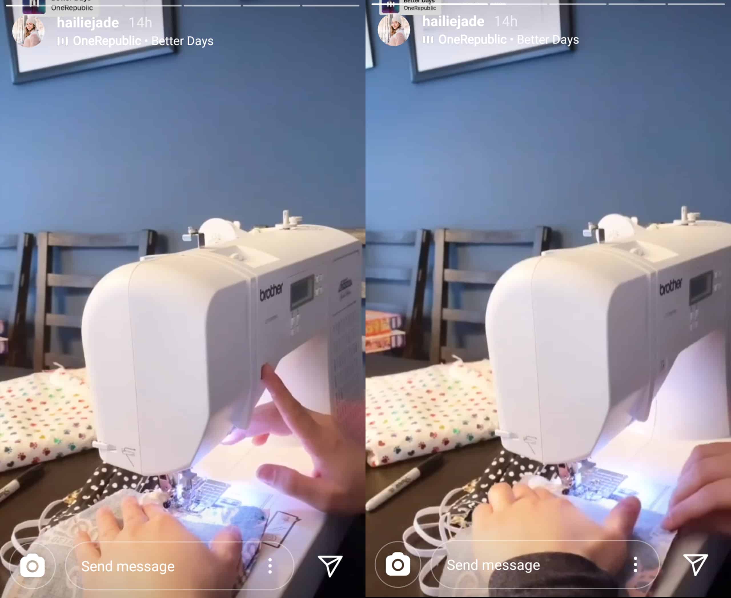 Eminem's Daughter Hailie Jade Makes Face Masks For Family & Friends