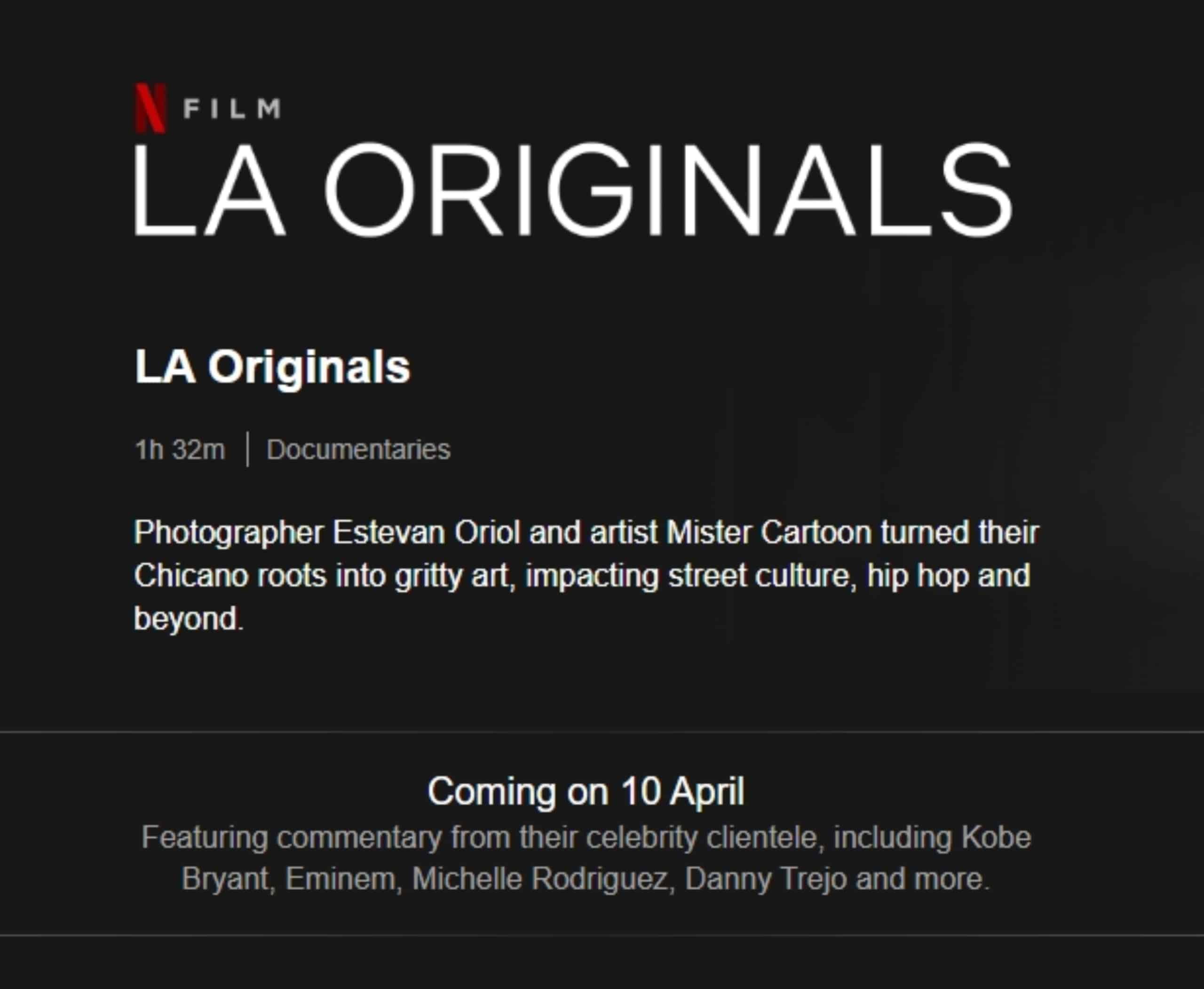 Netflix's New Documentary LA Originals To Feature Commentary From Eminem