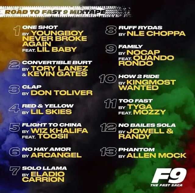 Road To Fast 9 tracklist