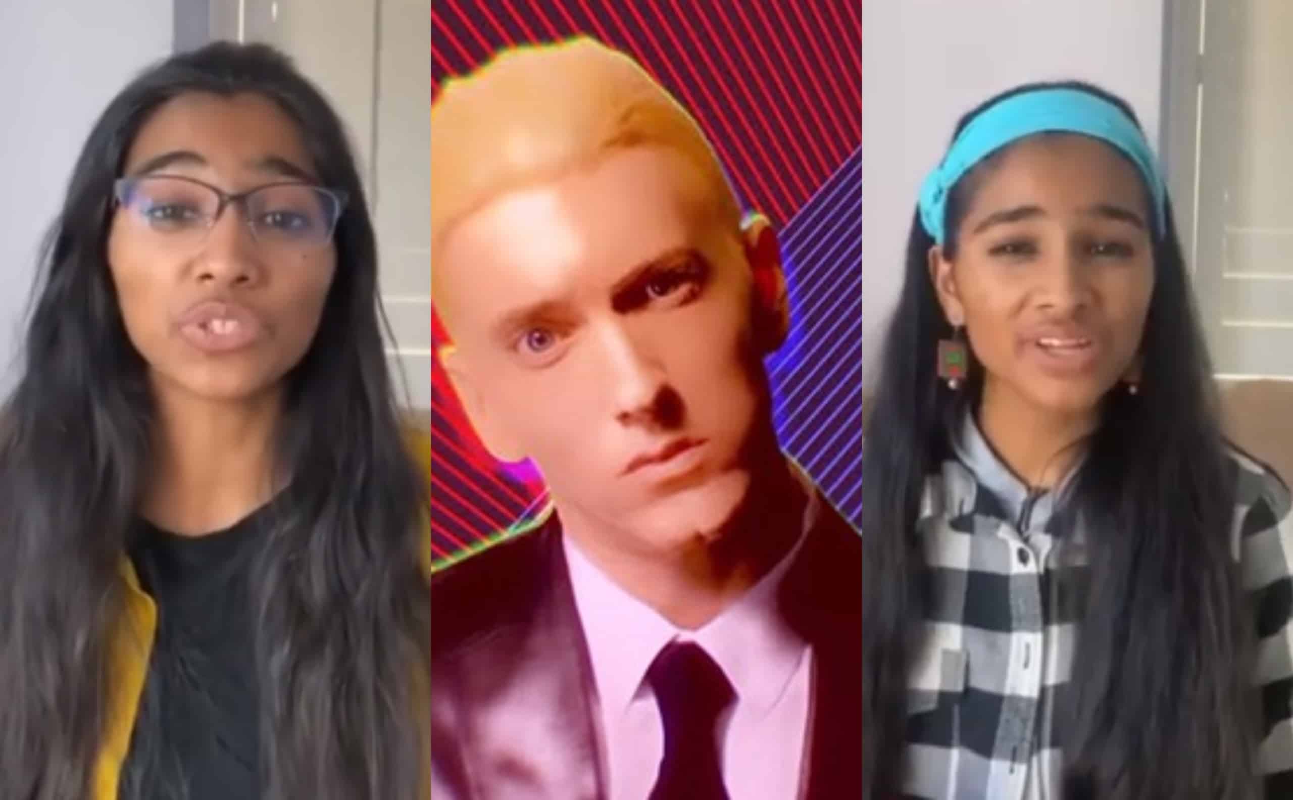 Twin Sisters Trends Eminem's Rap God In their Own Style