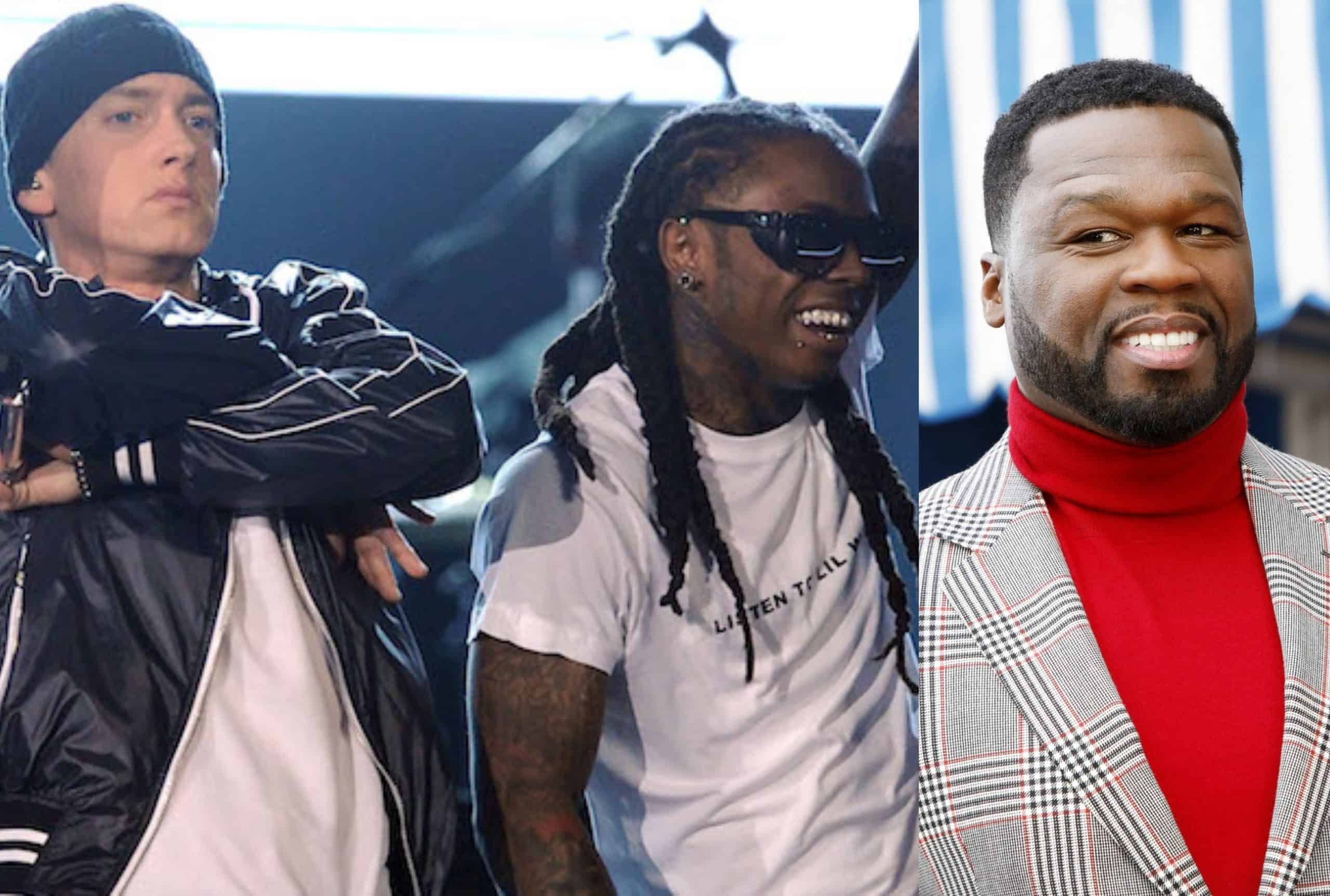 50 Cent Jokes About Eminem & Lil Wayne Clash in Political Battle