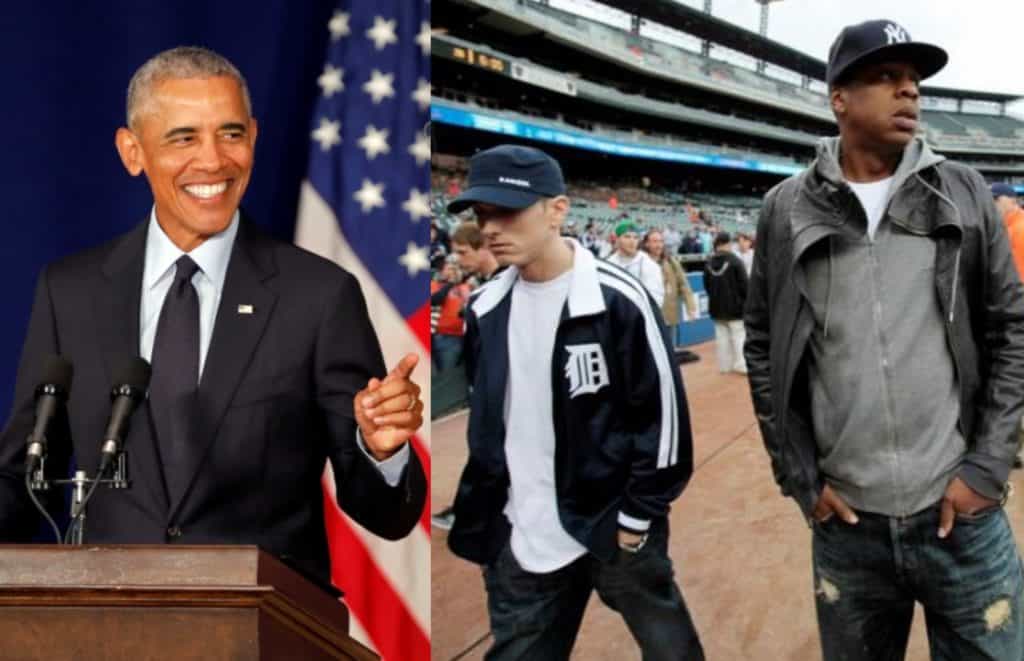 Barack Obama Shares A Playlist of Some Memorable Songs Feturing Eminem & Jay-Z