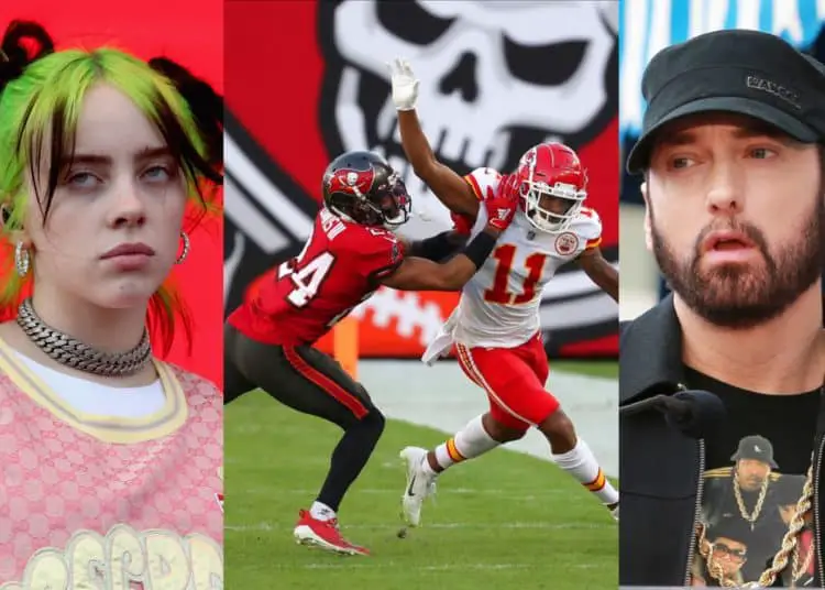 The SuperBowl LV 2021 Attendance Features Cardboard Cutouts of Eminem