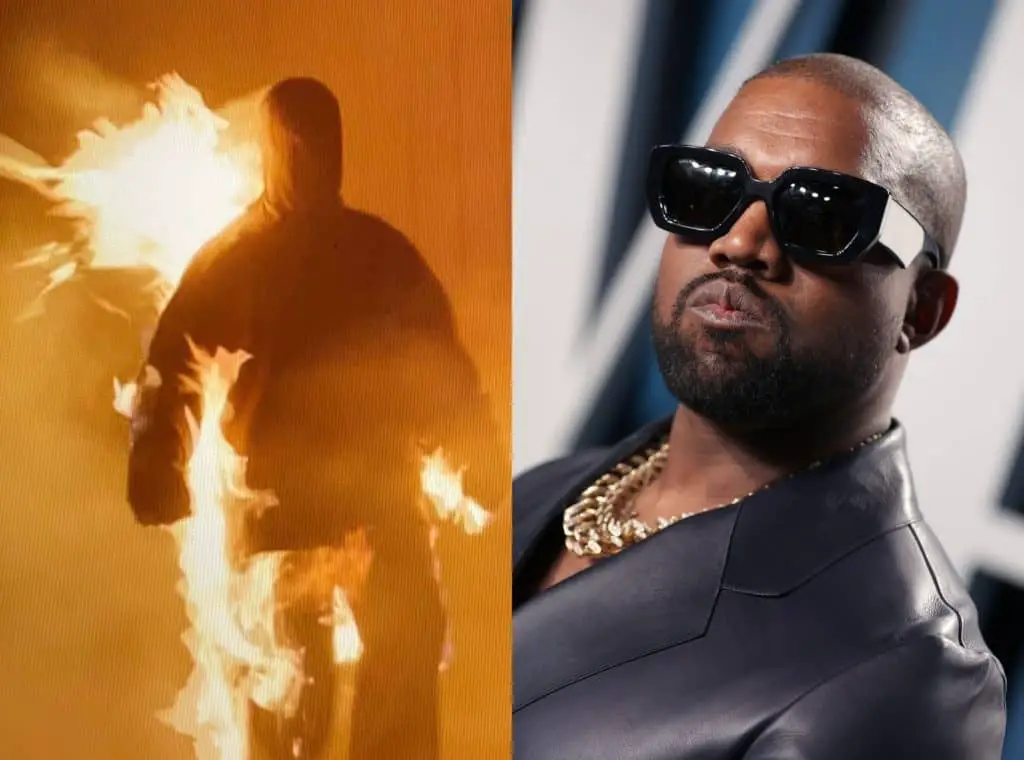 Kanye West Lit Himself On Fire At DONDA Listening Event in Chicago