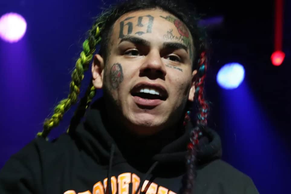 6ix9ine Gets Into Scuffle After Getting Drink Thrown At Him At UFC 266