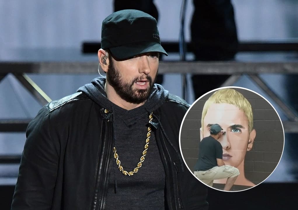 Eminem Mural In Detroit Defaced A Day After Completion