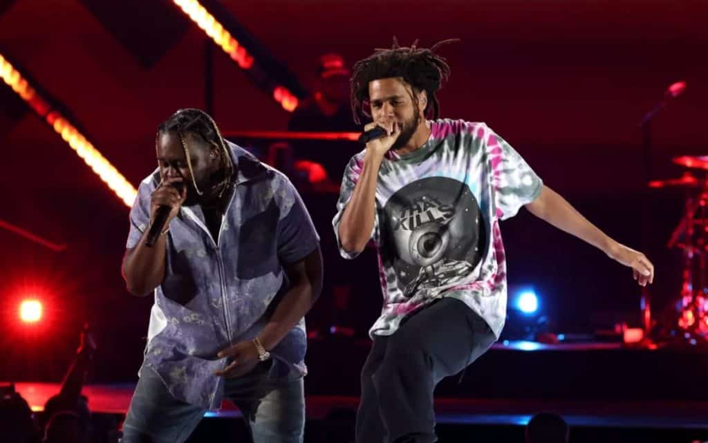 J. Cole Performs At iHeartRadio Music Festival 2021, Brings Out Bas