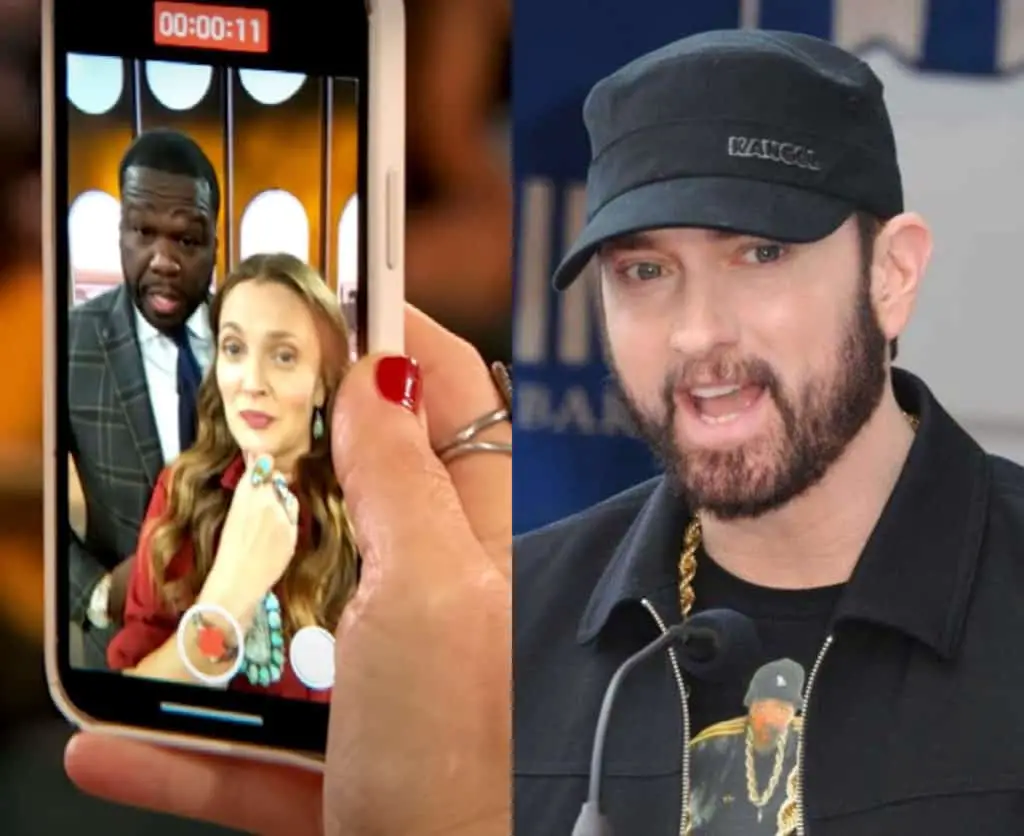 50 Cent & Drew Barrymore Records A Video Message For Eminem