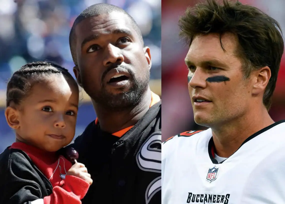 Kanye West's Son Saint Plays Football with Tom Brady; Drake Reacts