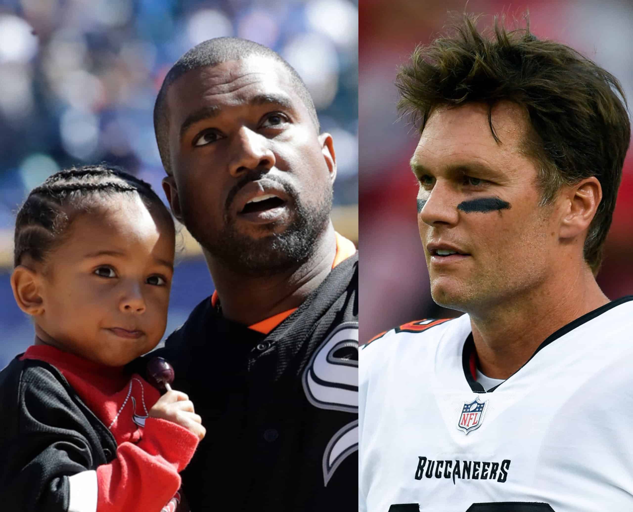 Kanye West's Son Saint Plays Football with Tom Brady; Drake Reacts