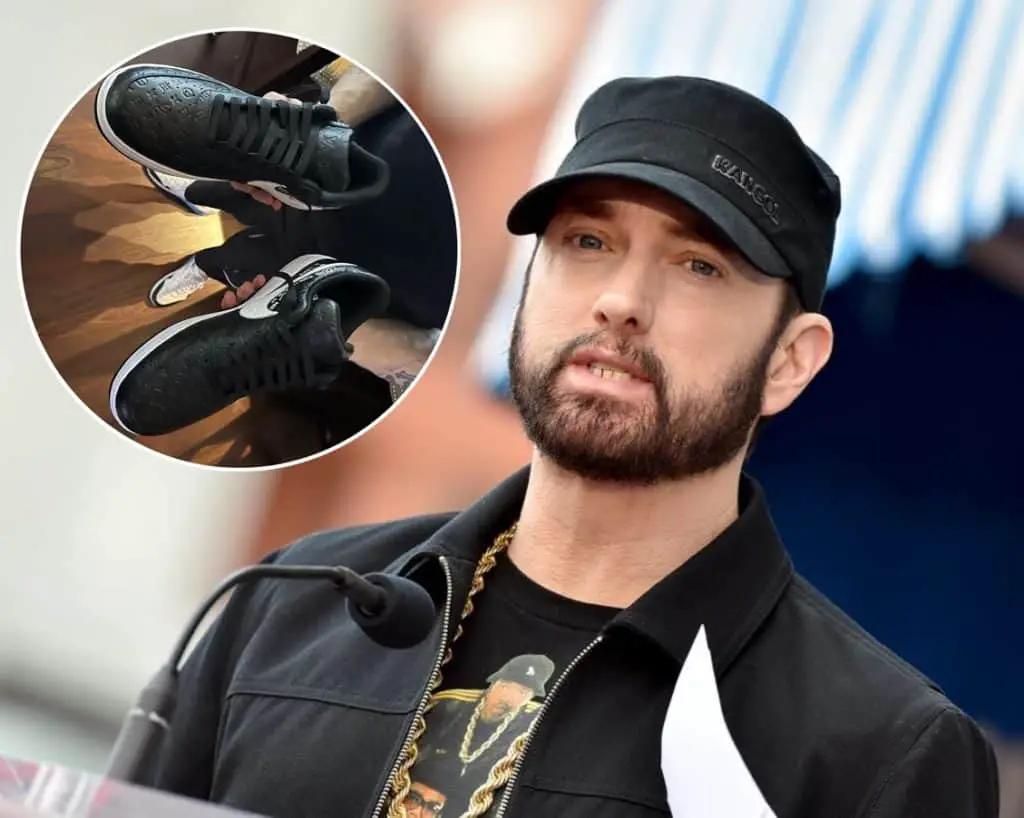 Eminem Shows Off His New Nike x LV Limited Edition Sneakers and