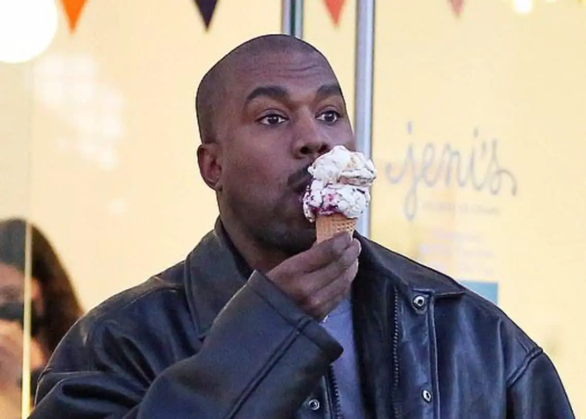 Kanye West Goes On Solo Ice Cream Outing, Fist Bump Fan Who Calls Him