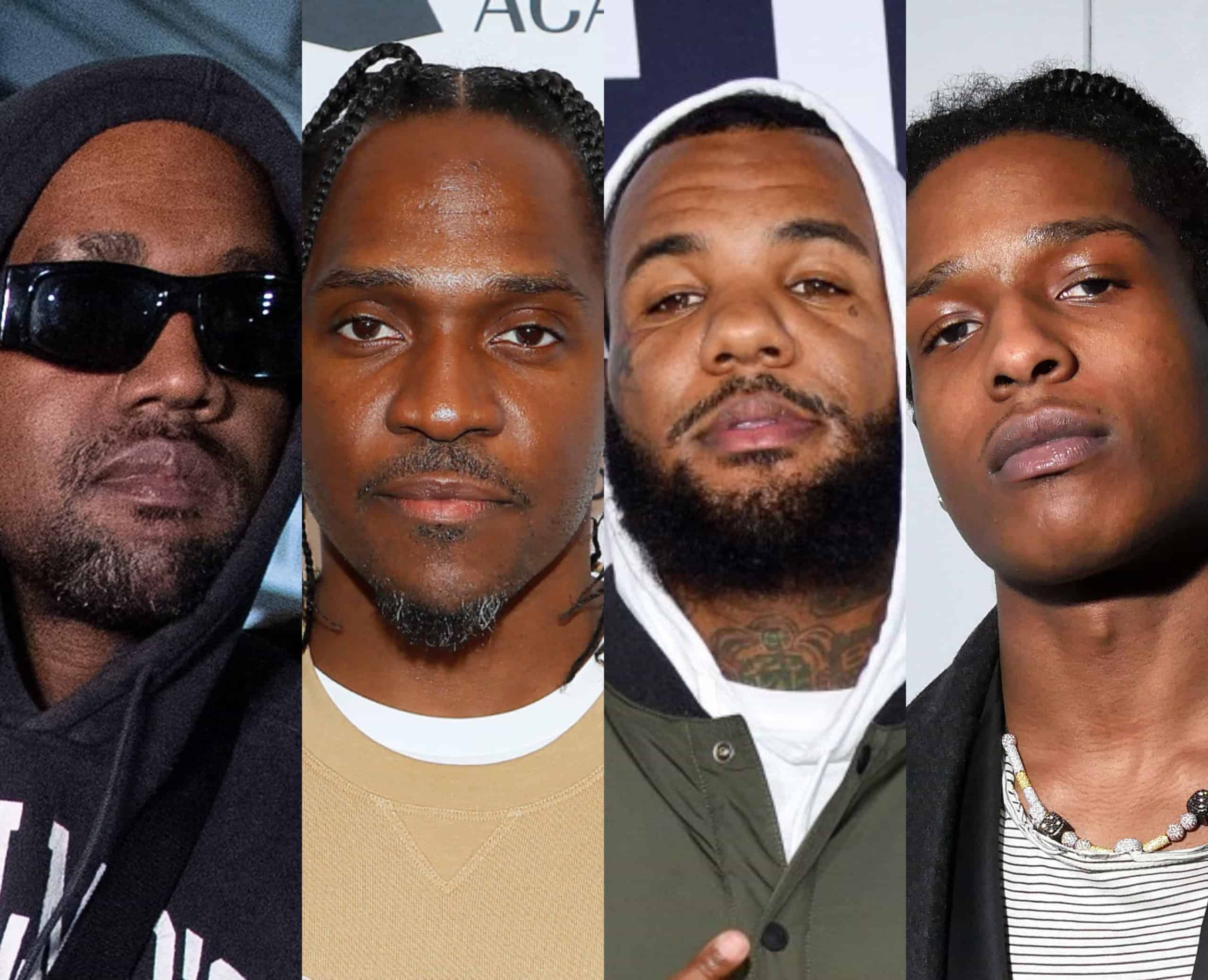 Kanye West Link Up With ASAP Rocky, Pusha T & The Game In The Studio