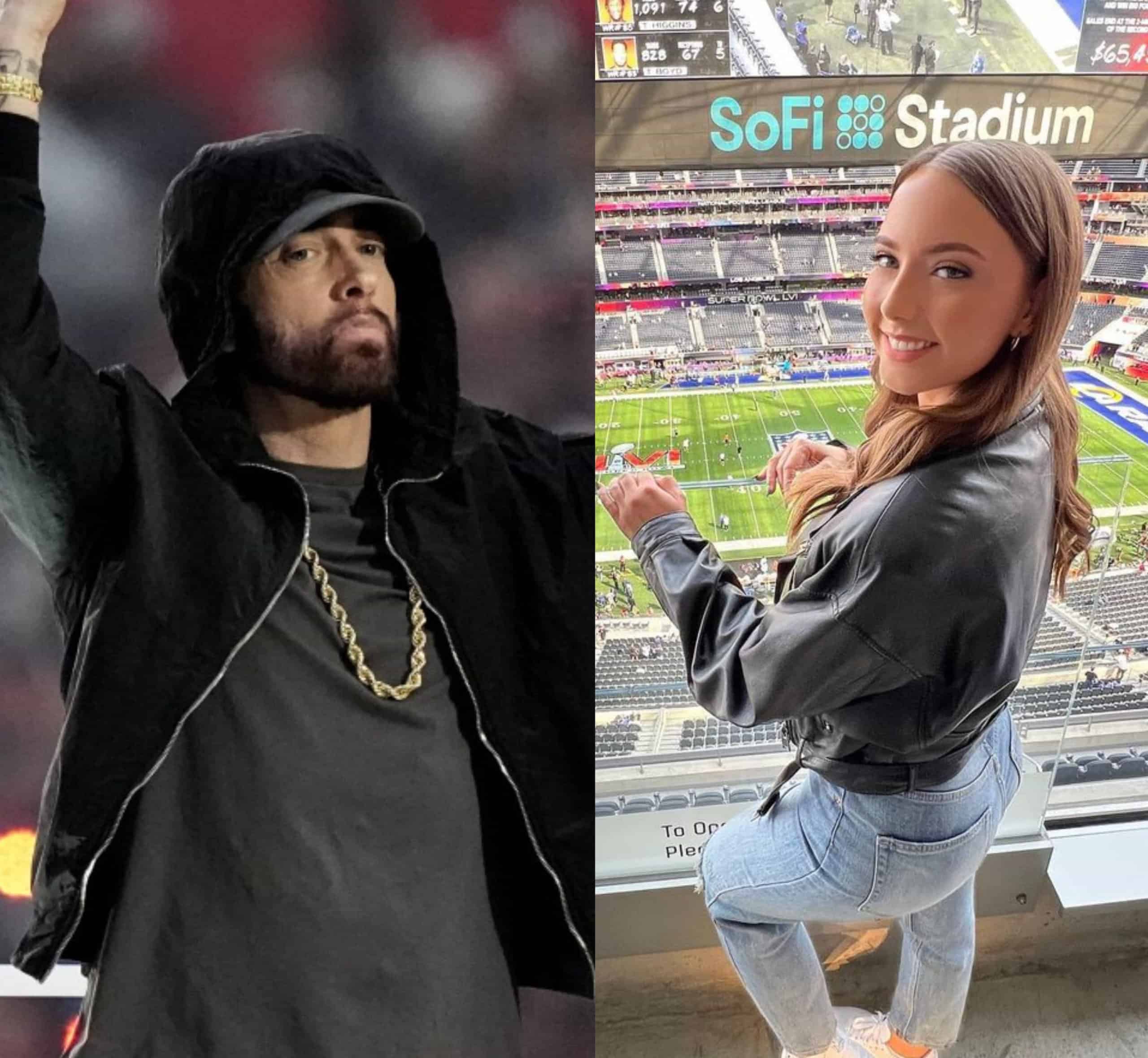 Eminem's Daughter Hailie Enjoys Her Dad's Performance At Super Bowl