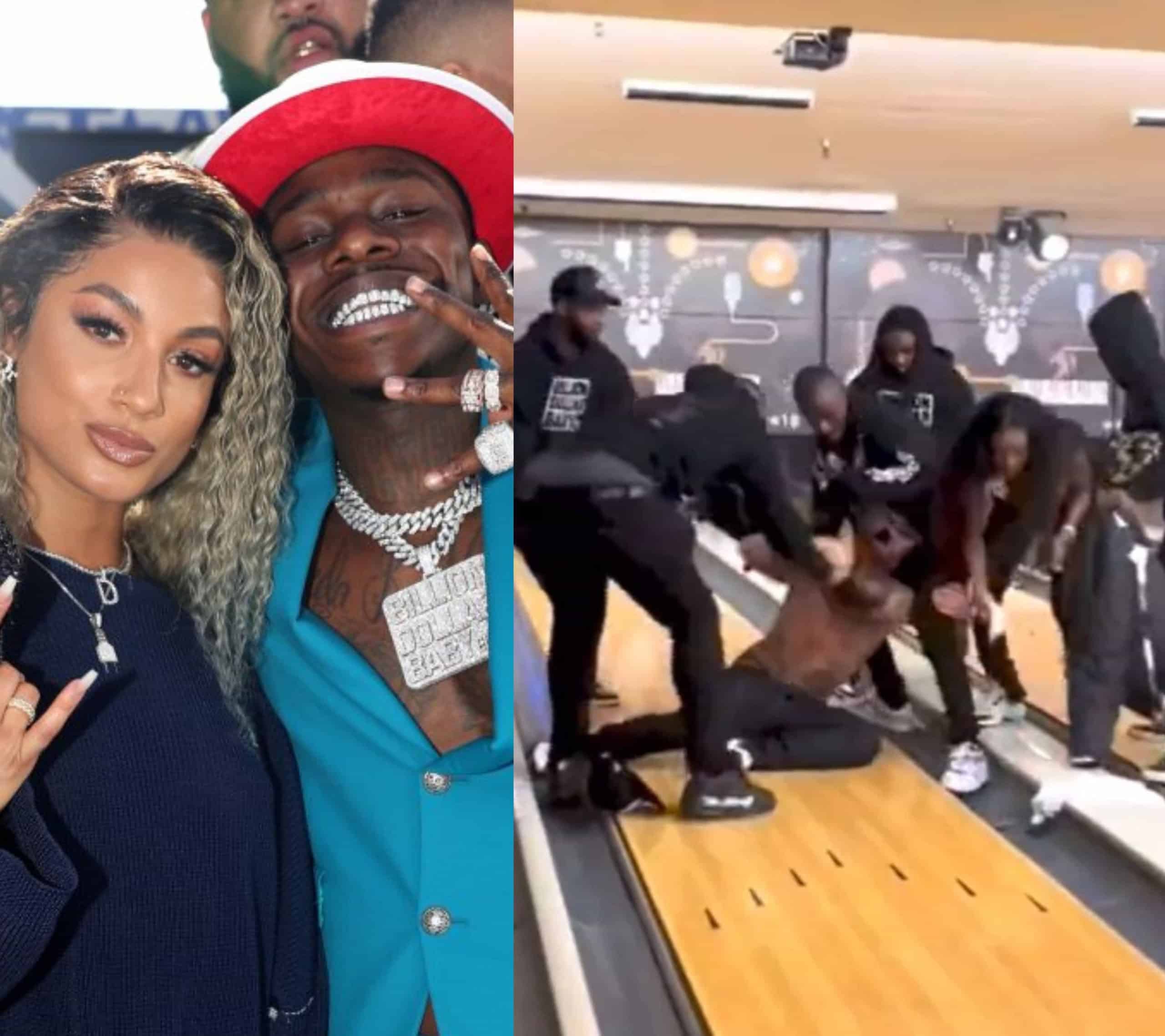 Watch DaBaby & His Crew Beats DaniLeigh's Brother At Bowling Alley