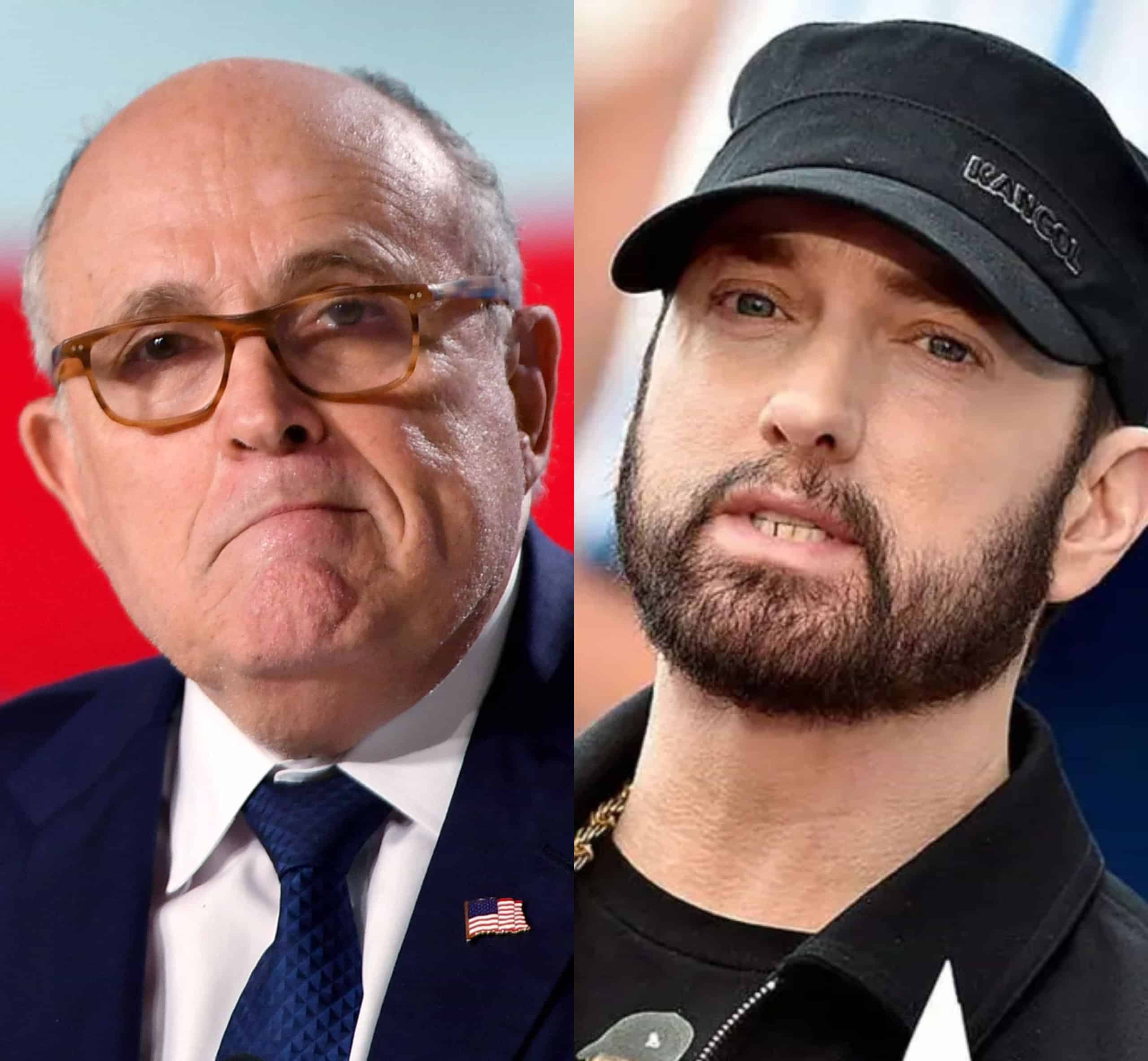 Watch Eminem Disses Rudy Giuliani In A New Spoof By Stephen Colbert