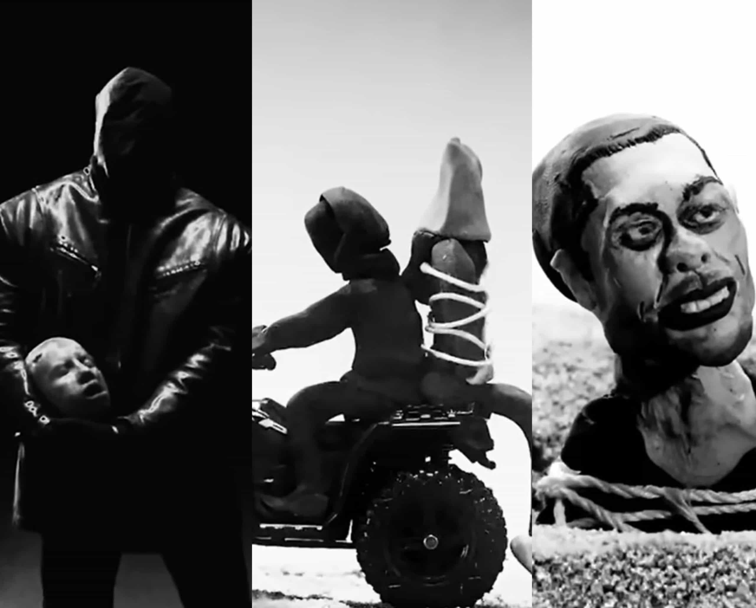 Kanye West's Clay Version Kills & Buries Pete Davidson In Music Video For Eazy