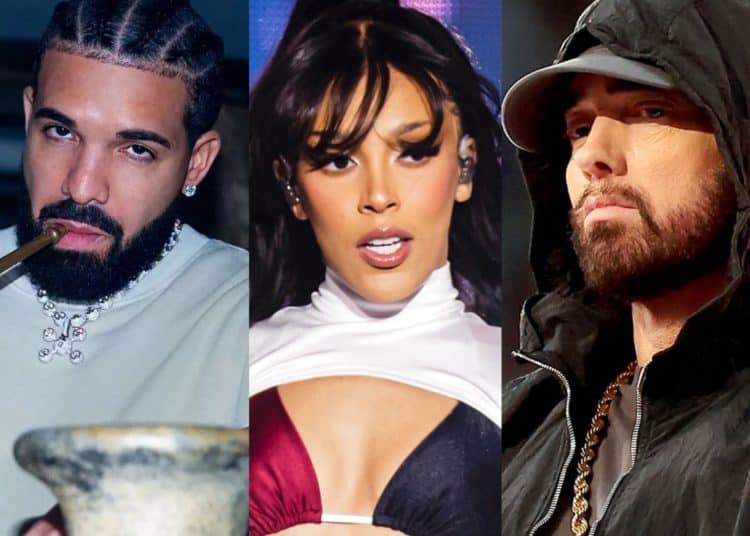 Drake, Doja Cat & Eminem Are Rappers With Most Monthly Listeners On Spotify