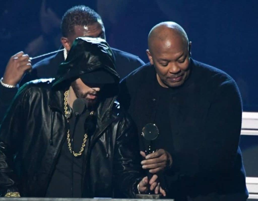 Dr. Dre Inducts Eminem Into Rock & Roll Hall Of Fame