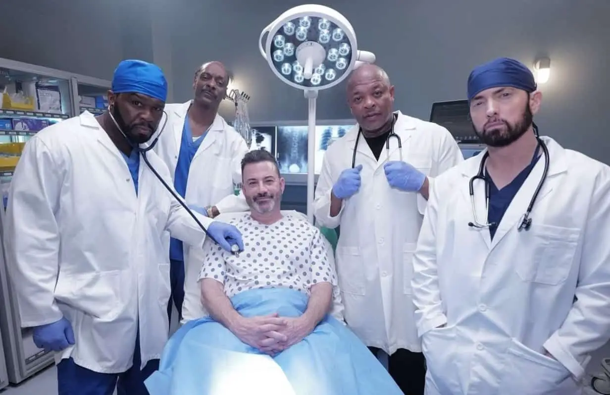 Dr. Dre, Snoop Dogg, 50 Cent & Eminem Featured In Grey's Anatomy Parody Skit On Jimmy Kimmel Live