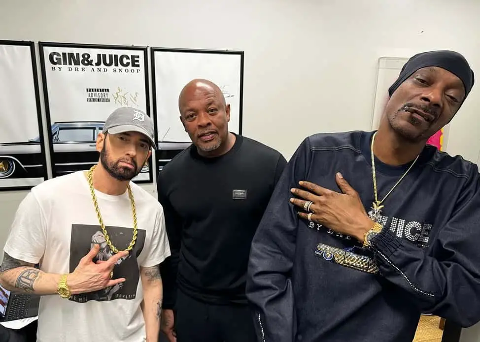 Dr. Dre & Snoop Dogg Brings Out Eminem At Gin & Juice Event In London